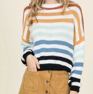 Lumiere Rainbow Strip Sweater